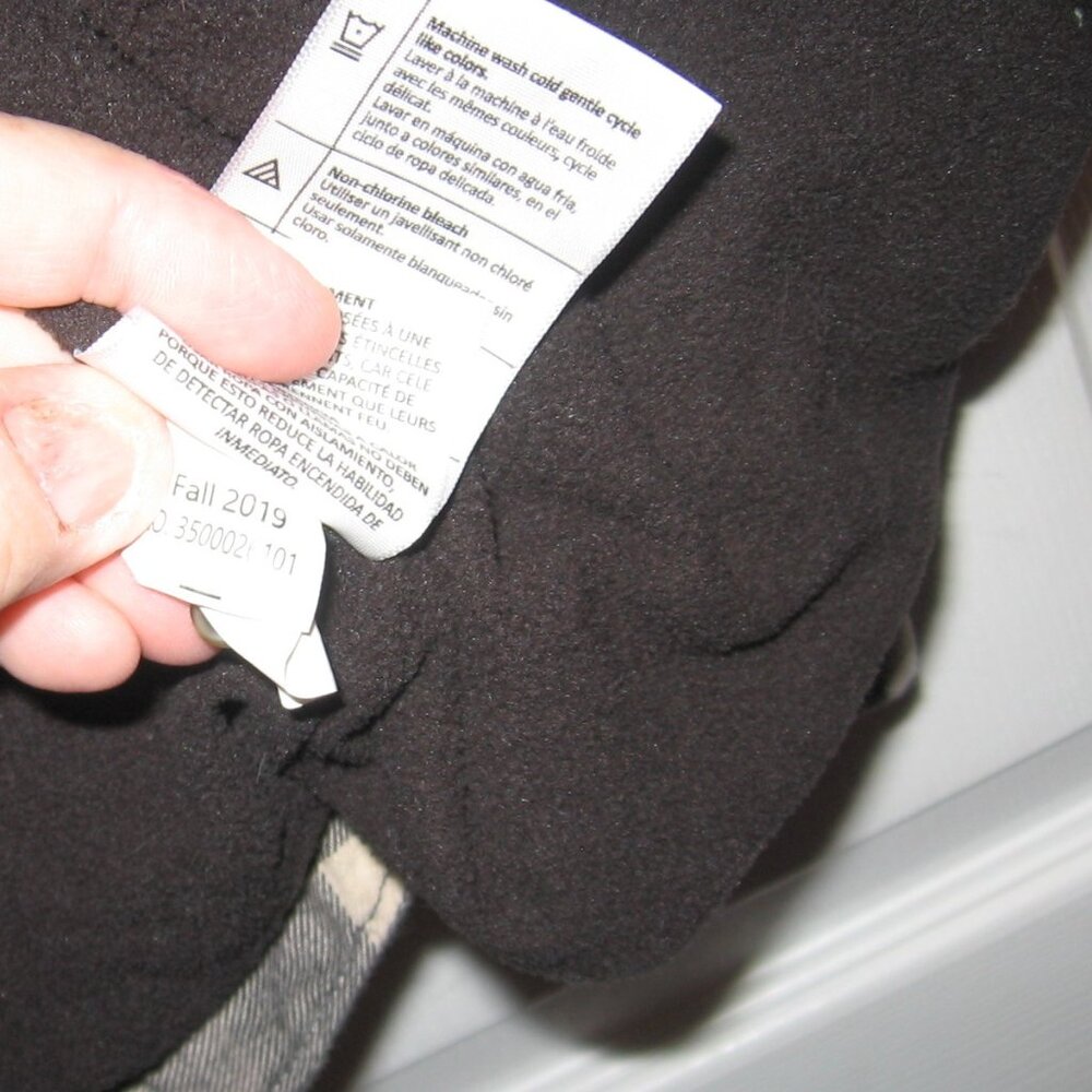 Carhartt Fleece Lined Flannel Shirt Jacket Women's XL Black Beige Plaid 2019 - Picture 5 of 7